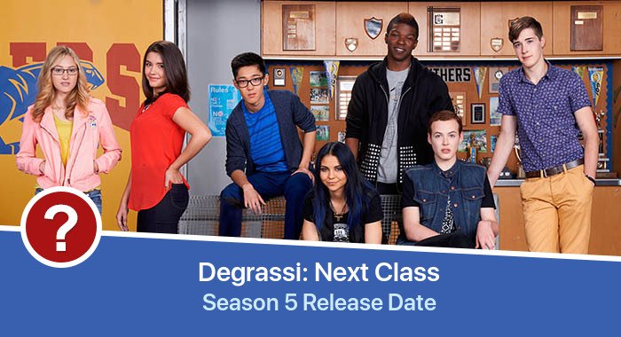 Degrassi: Next Class Season 5 release date