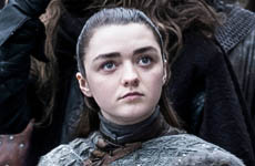 Arya Stark, youngest daughter of Ned Stark (actress Maisie Williams)