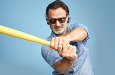 Rick Grimes and the bat